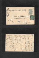 Canada. 1932 (25 Aug) Edmonton - Germany, Mannheim, Baden. 2c Green Stat Card + 1c Adtl. Scarce Usage. - Other & Unclassified