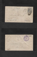Chile - Stationery. 1877 (27 March) Valp - Santiago. 5c Grey Stat Env Beige Paper No Lines, Grill Cds. Selchi 6AII, HG10 - Chile