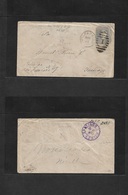 Chile - Stationery. 1877 (27 March) Valp - Santiago. 5c Grey Stat Env Beige Paper No Lines, Grill Cds. Selchi 6AII, HG10 - Chili