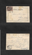 Chile - Stationery. 1892 (4 Ago) Caldera - Agua Minelli. Via Tierra Amarilla. Carta - Tarjeta Usage With Provisional Fis - Cile