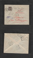 China. 1900 (17 Dec) French PO - Shanghai - Dutch Indies, Batavia (6 Jan) Via Singapore - Hong Kong. Fkd Env 25c Sage Ov - Sonstige & Ohne Zuordnung