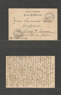 China. 1901 (6 Apr) German PO Tientsin - Germany, Burg (22 May) Feldpost Card "Ost Asia Exped 714b". Fine. - Other & Unclassified