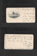 China - Xx. 1902 (14 March) Nanking. SMS Hanau Boxer War Period German Navy Ship Photo Card With Family Text. VF + Scarc - Andere & Zonder Classificatie