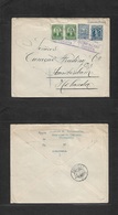 Colombia - Stationery. 1924 (Jan 26) Cucuta - Netherlands, Amsterdan Via Curaçao (31 Jan) 3c Blue Stat Env + 3 Adtls Inc - Colombie