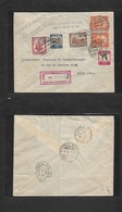 Colombia. 1937 (16 Sept) Barranquilla - France, Paris (27 Sept) Via NY. Registered Multifkd Env. - Kolumbien