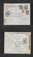 Colombia. 1941 (20 July) Bogota - Italy, Rome. Air Multifkd Env + Italy Censor. Carried By Colombian LATI Out Of Allied  - Kolumbien