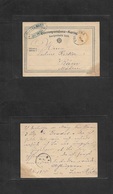 Czechoslovakia. 1875 (9 April) Austria PO. Ung Ostra - Barn, Moravia. Early 2kr Yellow Stat Card. Fine Cds. - Other & Unclassified