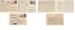 Czechoslovakia. 1948-53. Chernov - Erfurt. East Germany, 3 Diff Stationery Cards + Adtls + Depart Censor Cachets. Fine T - Other & Unclassified