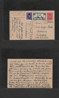 Egypt. 1937 (15 Apr) Cairo, Savoy Hotel - Switzerland, Zurich, Kilchberg. 13 Ms Red Stat Card + 2 Adtls On Air Usage. VF - Other & Unclassified