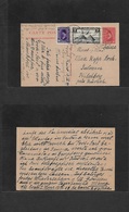 Egypt. 1937 (15 Apr) Cairo, Savoy Hotel - Switzerland, Zurich, Kilchberg. 13 Ms Red Stat Card + 2 Adtls On Air Usage. VF - Otros & Sin Clasificación