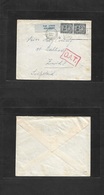 Eire. 1945 (20 Dec) Bale Atha Cliath - Switzerland, Zurich. Multifkd Airmail OAT Red Box (via London) + Tied Label Sloga - Oblitérés