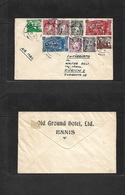 Eire. 1947 (18 Feb) Inis - Switzerland, Zurich. Air Multifkd Envelope (9 Stamps) Hotel Cover. VF. - Used Stamps