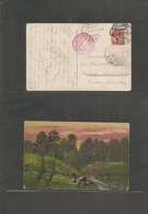 Estonia. 1927 (15 May) Tallinn - Maasi. Local Fkd Card + Red Illustr Cachet "Sooge /Kodumaa/Kala" (xxx/R. VF. - Estonie