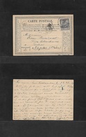 France - Stationary. 1877 (11 Dec) Bordeaux - Italy, Naples. Carte Postale Fkd Sage 15c. Model 2242 Sept 1878 Usage To F - Autres & Non Classés