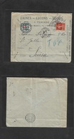 France - Xx. 1916 (20 Jan) Bordeaux - Switzerland, St. Gallen (25 Jan) Comercial Fkd Semeuse Issue Envelope + Taxed + Ar - Altri & Non Classificati