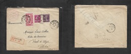 France - Xx. 1928 (22 June) Paris - Algeria, Blida (25 June) Registered Multifkd Env. Semeuse Issue. Fine. - Sonstige & Ohne Zuordnung