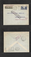 France - Xx. 1937 (21 Apr) Paris - Brazil, Porto Alegre. 10 Fr Air Fkd Env Censored At Arrival, Circulated During Sao Pa - Altri & Non Classificati