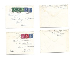 France. 1940. 90 Cts Blue Peace And Comerce Stationary Envelope + Adtl Franking. Two Usages To Switzerland. Fine And Sca - Andere & Zonder Classificatie