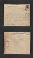 Frc - India. 1941 (6 March) British PO. Pondichery - Mahe (17 March) Fkd + Censored Envelope. Very Rare WWII Postal Comb - Andere & Zonder Classificatie