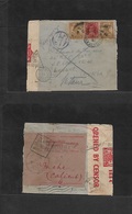 Frc - India. 1941 (24 Oct) WWII. Mahe - Syria, Levant. Military Fkd British India Multicensored Envelope + RETOUR DLO Ma - Other & Unclassified