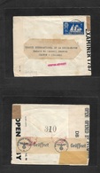 Frc - St. Pierre Miquelon. 1943 (11 June) GPO - Switzerland, Geneve. Red Cross Mail, British + Nazi Censored Single 2fr  - Other & Unclassified