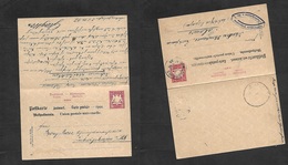 German States-Bayern. 1897 (28 July) Ludwigshafen - Spain, Palamos, Gerona. 10pf Red Embossed Doble Stationary Card, Use - Other & Unclassified