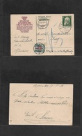 German States-Bayern. 1912 (17 March) Munich - Zug, Switzerland (18 March) Gewerbeschau Comm. 5pf Green Stat Card + Taxe - Autres & Non Classés