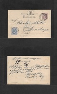 Germany - Stationery. 1882 (2 Dec) Konstanz - Switzerland, Ermatingen (3 Dec) 5pf Lilac Stat Card, Taxed+ Arrival Early  - Other & Unclassified