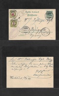 Germany - Stationery. 1894 (21 Feb) Waldshut - Brugg, Switzerland (21 Feb) 5 Pf Green Stat Card, Taxed + Arrival Swiss P - Other & Unclassified