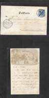 German Col-East Africa. 1897. Tanga - Hamburg, Germany (28 March) Early Photo House Card Fkd 10p / 20pf Blue, Cds + Arri - Sonstige & Ohne Zuordnung