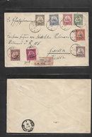 German Col-East Africa. 1901 (7 Dec) Tabora - Giessen, Hesse. Via DES (6 Jan 1902) Registered Multifkd Env. VF + Colorfu - Other & Unclassified