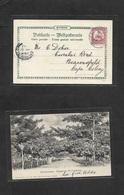 German Col-East Africa. 1910 (4 June) DES - South Africa, Beaconsfield (22 June) Bagamoyo Ppc Fkd 7 1/2c Red, Cds + Arri - Other & Unclassified