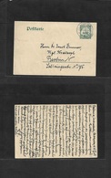 German Col-East Africa. 1911 (17 Feb) Lodoma - Berlin, Germany 4h - Green Stat Card. Fine Used Cds. - Other & Unclassified