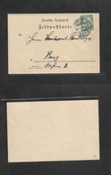 German Col-Swa. 1907 (15 Jan) Burg Local Fkd Feldpost Card. Nice Pmk. - Other & Unclassified