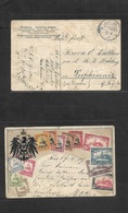 German Col-Swa. 1907 (17 April) Feldpost Card. AUS SWA - Germany, Dorfchemnitz. Color Litho SWA Set Embossed Card With L - Other & Unclassified