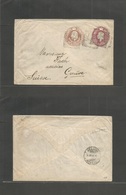Great Britain - Stationery. 1909 (Nov 21) Colchester - Switzerland, Geneve. K. Ed VII Doble Print Fkd Stat Env 2d+3d - ...-1840 Vorläufer