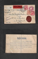 Great Britain - Stationery. 1928 (9 Aug) Turbert, Loch Fyne - Switzerland, St. Gallen. Registered 4 1/2d Red Stat Env In - ...-1840 Prephilately