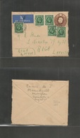 Great Britain - Stationery. 1936 (13 Jan) Scout Latvian Camp Visit. Swindon - Latvia, Riga. 1 1/2 D Brown + Five Adtls A - ...-1840 Prephilately