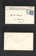 Gb - Channel Islands. 1945 (15 March) Germany Local Usage. Comercial Printed Env. Fkd 2 1/2d Blue, Cds. - ...-1840 Prephilately