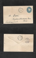 Bc - Bahamas. 1896 (Dec 28) Nassau New Providence - Switzerland, Bern (21 Jan 97) 2d Blue QV Stat Env. VF. - Autres & Non Classés