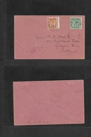 Bc - Br. Honduras. 1933 (12 Dec) Stann Creek - Scotland, Glasgow. Belize Relief Fund Issue. 1c + 3c Fkd Envelope, Tied C - Other & Unclassified