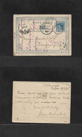 Bc - Ceylon. 1896 (23 May) Kloemija - India, Bombay (29 May) Via Tuticorim (26 May) + Transited On Front. 2c Blue Cds. - Sonstige & Ohne Zuordnung