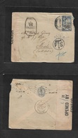 Bc - Ceylon. 1942 (10 Aug) Ceylon, Colombo - Mahe, French India (17 Aug) Fkd + Triple Censored Envelope, Incl Arrival Ca - Other & Unclassified