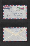 Bc - Cyprus. 1960 (21 July) Karavas Routed Post. Air Single 100rs Fkd Env To Australia, Lakemba, NSW Taxed + "T" "20c" V - Other & Unclassified