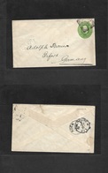 Bc - East Africa. 1893 (20 June) Mombasa - Germany, Erfurt (10 July) Via Aden (27 June) Early 2 Annas Green Embossed Sta - Other & Unclassified