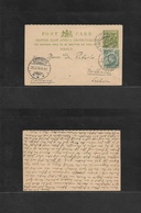 Bc - East Africa. 1904 (7 Apr, Date Error) Mamba River, Via Taveta - Germany, Geitham (26 May) 1/2 A Green Reply Half St - Autres & Non Classés