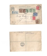 Bc - East Africa. 1910 (15 Nov) Mombasa - Germany, Mainz (2 Dec) Registered 2a Blue Stat Env + 8 Adtls, Cds + R-label. V - Otros & Sin Clasificación