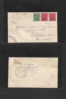 Bc - East Africa. 1919. GEA Ovptd. Madschau - Germany, Grimma, Sachesen. Multifkd Ovptd Envelope At 15c Rate Large Provi - Other & Unclassified