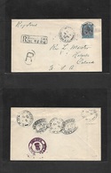 Bc - Grenada. 1929 (10 July) GPO, BWI - USA, Colorado (22-25 July) Single 2 Shilling High Value Purple On Blue Stamp On  - Otros & Sin Clasificación