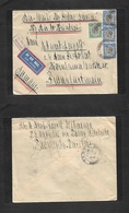 Bc - Kenya. 1934 (4 July) NGOBENI - Germany, Frankfurt. Fkd Env At 95c Rate + "By Air To Brindisi" Violet Cachet + Mns " - Otros & Sin Clasificación